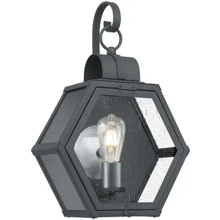 Elstead Lighting Elstead Heath E27 48cm Schwarz marmoriert Klar IP44