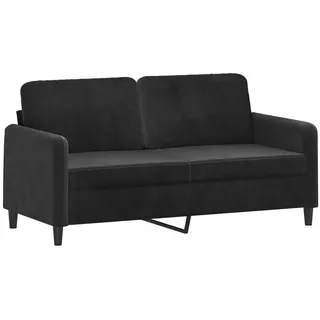 vidaXL 2-Sitzer-Sofa Schwarz 140 cm Samt