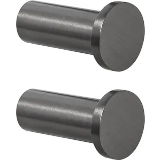 SAYAYO Garderobenhaken Edelstahl, Kleiderhaken Wand Haken zum Schrauben Handtuchhaken Wandhaken Garderobe Grau 2 Stück für Badezimmer, Küche, Schlafzimmer