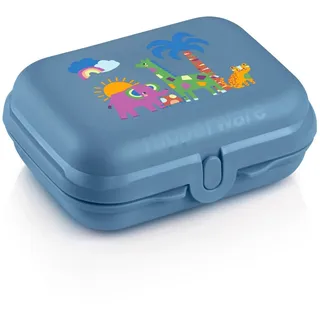 Tupperware kleine Snackbox Safari für Kinder blau
