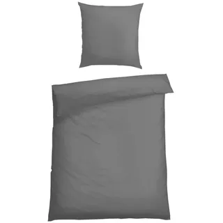 SCHIESSER Ella Uni Dunkelgrau 155 x 220 cm + 80 x 80 cm