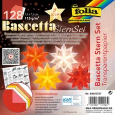 Bild von Faltblätter Bascetta-Stern Mini weiß, gelb, rot, orange 128 Blatt