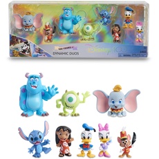 Disney 100 - Dynamic Duos Pack, Sammelspielzeug mit Disney-Charakteren, inkl. 8 verschiedenen Figuren, 100% offizielles Lizenzprodukt, 12 zum Sammeln, 3 Jahre, Berühmt (DED16300)