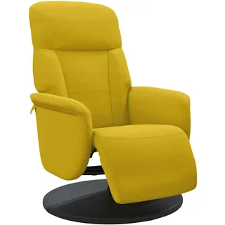 vidaXL Relaxsessel mit Fußteil Samt 91 x 105,5 x 91 cm Gelb mit Liegeposition