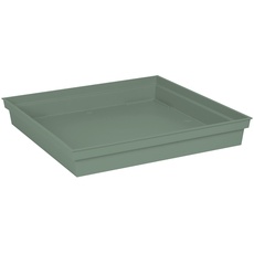 EDA - Untersetzer Toskana, quadratisch, 40 cm – Toskana 26,7 cm – für Blumentopf quadratisch Toskana 50 cm – 40 x 40 x 5,9 cm – Lorbeergrün