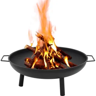 vidaXL Feuerschale 67,5x58x22,5 cm Stahl - Schwarz