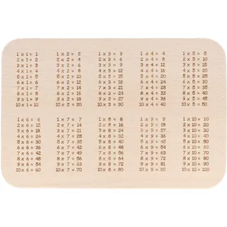 Spruchreif · Frühstücksbrett aus Holz mit Gravur · ABC und 1x1 Brotbrett für Kinder zum Lernen Geschenk zum Schulanfang oder Schultüte für Mädchen und Jungen