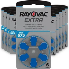 Rayovac Extra 675 Hörgerätebatterien (60 Stk., 675), Batterien + Akkus