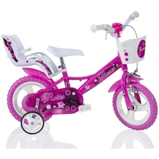 SCH Mädchen Bicycle Roses Kinderfahrrad, Pinke, 12