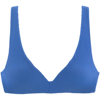 Triangel-Bikini-Top SUNSEEKER "Fancy", Damen, Gr. 42, Cup B, blau, Obermaterial: 92% Polyamid, 8% Elasthan. Futter: 100% Polyamid. Wattierung: 100% Polyester, strukturiert, Bikini-Oberteile Triangel-Bikini-Top, mit Push-up-Effekt