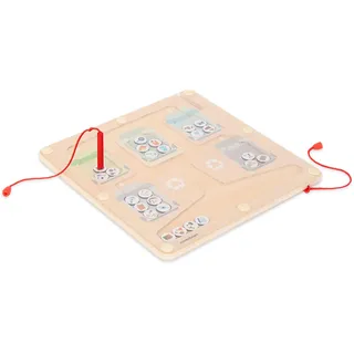 mamabrum Magnetisches Motorikspielzeug aus Holz – Montessori Sortierspiel & Recycling Spielzeug zur Förderung von Umweltbewusstsein, Feinmotorik & Konzentration, ab 3 Jahren