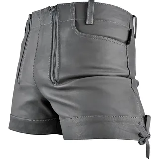 Bockle® Gray Pants Bockle® Cracker Pants Lederhose Leder Jeans Graue Shorts Pants kurze Lederhose, W33/L30 - Grau