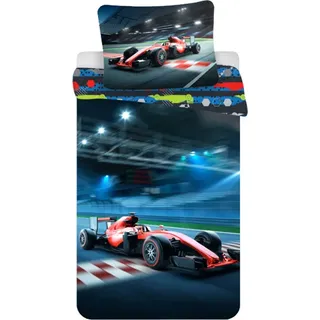 Race auto Bettbezug Finish - 140 x 200 cm - Polyester - 70 x 90 cm - Blau