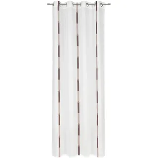 Dieter Knoll Ösenvorhang , Braun, Taupe , Textil , Struktur , 140x260 cm , Oeko-Tex® Standard 100 , Heimtextilien, Vorhänge, Fertigvorhänge, Ösenvorhänge