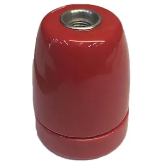Vintage Lampenfassung aus E27-Keramik in Rot, ideal, um Ihren Räumen einen Retro-Look zu verleihen. Perfekt zum Personalisieren von Lampen und unterstreichen Ihren einzigartigen und attraktiven Stil.
