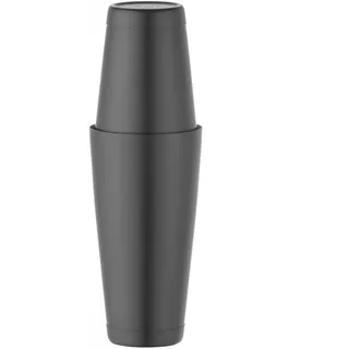 HENDI Cocktail Shaker, BarUp, Tin-on-Tin Boston-Cocktailshaker, matte Ausführung, Cocktailmixer mit 2 gewichteten Bechern: 0,6L & 0,8L, Edelstahl, schwarz