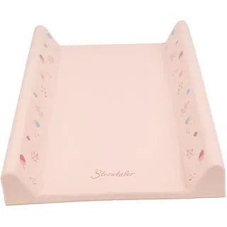 Sterntaler Wickelauflage Hase Hanni - Mädchen Wickelunterlage mit Druckmotiv - pflegeleichtes & abwaschbares Obermaterial - Wickeltischauflage, Größe 50 x 70 cm, quarzrosa