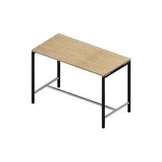 Quadrifoglio Stehtisch Creo eiche rechteckig, 4-Fuß-Gestell grau, 160,0 x 80,0 x 107,0 cm