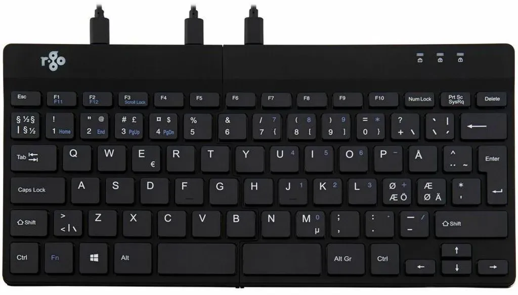 Bild von R-Go Split Break Ergonomische Tastatur QWERTY (Nordic) schwarz