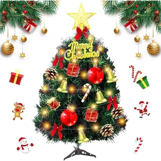 Mini Weihnachtsbaum 30 cm Led Weihnachtsbaum, Künstlicher Weihnachtsbaum Mini Tannenbaum Deko Künstlich Weihnachtsbaum Klein, Christmas Tree Weihnachtsbaum Künstlich Klein LED Tisch Weihnachtsbaum