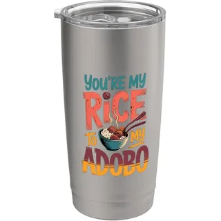 You're My Rice To My Adobo Filipino Food Couple Puns |- Doppelwandiger Edelstahl-Thermobecher