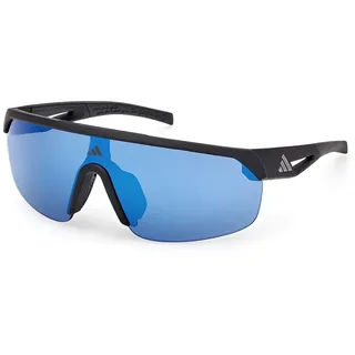 Adidas Sport Sp0109 Damen-sonnenbrille - Matte Black / Blue Mirror - One Size