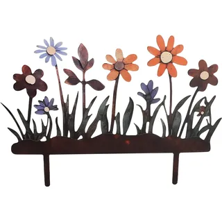 FIUTEKO blumenstecker gartenstecker Metall Pflanzenstecker Beetstecker Topfstecker - Bunte gartendeko rost Frühling Oster gartenstecker rostdeko für Garten Balkon Terrasse Geschenk Idee