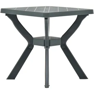 vidaXL Bistrotisch Grün 70/70/72 Cm Kunststoff , Quadratisch,quadratisch , Säule , 70x72x70 cm , Gartenmöbel, Gartentische