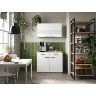 Respekta Buffet 100 x 200 x 60 cm Weiß/Eiche