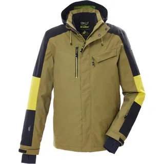 Skijacke KILLTEC "KSW 257 MN SKI JCKT", Herren, Gr. L, grün, Obermaterial: 100% Polyester.Futter: 100% Polyester.Füllung: 100% Polyester, Jacken Skijacke, Skijacke: Wasserdicht, atmungsaktiv, abnehmbare Kapuze, Schneefang