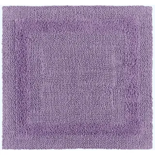 Homescapes Premium Duschvorleger Flieder, Duschteppich 50x50 cm mit Wende-Design, Kleiner Badteppich Baumwolle