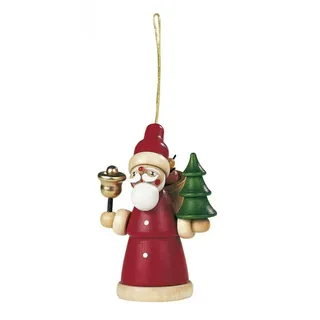 Kleinkunst aus dem Erzgebirge® Müller Erzgebirge Baumbehang Weihnachtsmann farbig 8cm