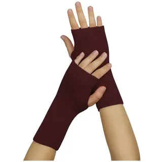 wobera Angora Stulpen mit Daumenloch 1 P weinrot Unisex