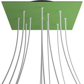 Creative Cables Krovnq4012f116 Xxl Rose-one Square Green Meadow Rosen-set - Multicolor - 400 mm