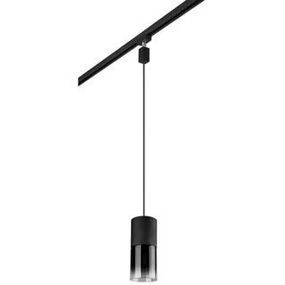 Trio Leuchten Schienensystem-Hängeleuchte , Grau, Schwarz , Metall, Glas , 180 cm , Lampen & Leuchten, Innenbeleuchtung, Schienensysteme