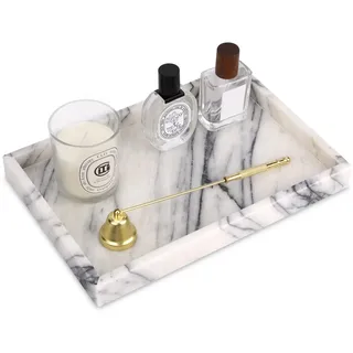 Kosmetiktabletts Marmor Tablett, Flieder, 30 x 20 x 3 cm