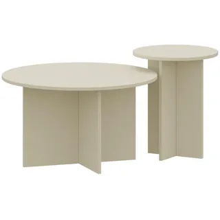 [en.casa] Beistelltisch-Set 2 Tlg. Verummetka