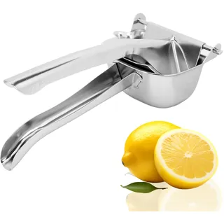 Hominas Zitronenpresse Edelstahl Manuell, Saftpresse Manuell Obstpresse Limettenpresse Granatapfelpresse Orangenpresse Tragbare für Kitchen