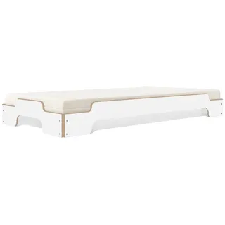 Stapelliege Müller Möbelwerkstätten weiß, Designer Rolf Heide, 23x93 cm