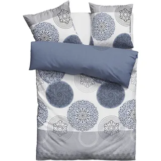 MY HOME Tesso Linon Blau 200 x 200 cm + 80 x 80 cm