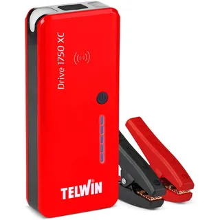 Telwin Drive 1750 XC Compact Portable Booster Starter and Power Bank, rot