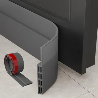 MARICATO Türdichtung Selbstklebend 4 x 100 cm (400 cm gesamt) – 5 cm breit, zuschneidbarer Zugluftstopper für Türen gegen Kälte, Lärm, Staub & Insekten – Grau, ideal für Altbau & Mietwohnungen