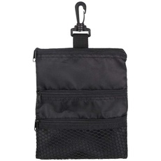 DEWIN Golfball Tasche, Tragbares Golfballzubehör Schwarze Tasche mit Reißverschluss und Mehreren Taschen