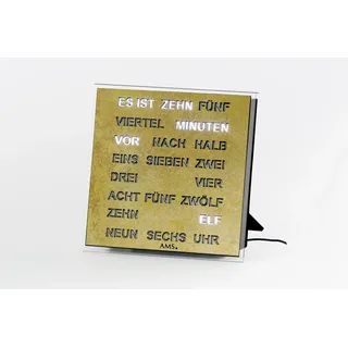 AMS 1238 digitale Tischuhr Wortuhr - Grün