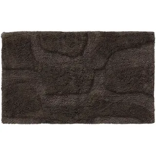 benuta Nest Badematte Nehir Grau 80x150 cm , Textil , Abstrakt , Rechteckig , 80x150 cm , Oeko-Tex® Standard 100 , Heimtextilien, Badtextilien, Badematten