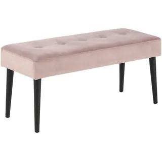 Livetastic Hockerbank , Rosa, Schwarz , Metall, Textil , 95x45x38 cm , Stoffauswahl , Wohnzimmer, Sessel, Hocker & Hockerbänke, Hockerbänke