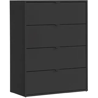 mokebo Kommode mit 4 Schubladen in Anthrazit Die Stilvolle Highboard, Anrichte oder Sideboard