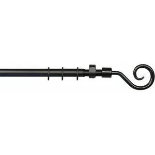 LIEDECO Vorhangstange Mykene 1-läufig Ø 20 mm 130 cm Schwarz