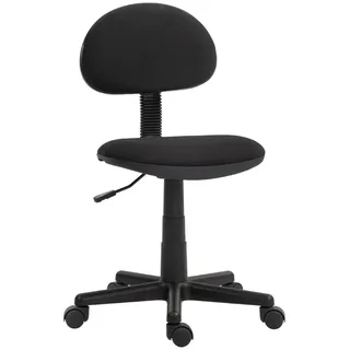 Homcom Bürostuhl Polyester Schaumstoff Schwarz , Kunststoff , 43x85x51 cm , Büromöbel, Bürostühle, Bürohocker