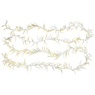 Lunartec Büschellichterkette: LED-Büschel-Lichterkette, 300 warmweiße LEDs, 8 Leucht-Modi, IP44, 3 m (Büschellichterkette außen, Cluster Lichterkette, Weihnachtsbaumkerzen)